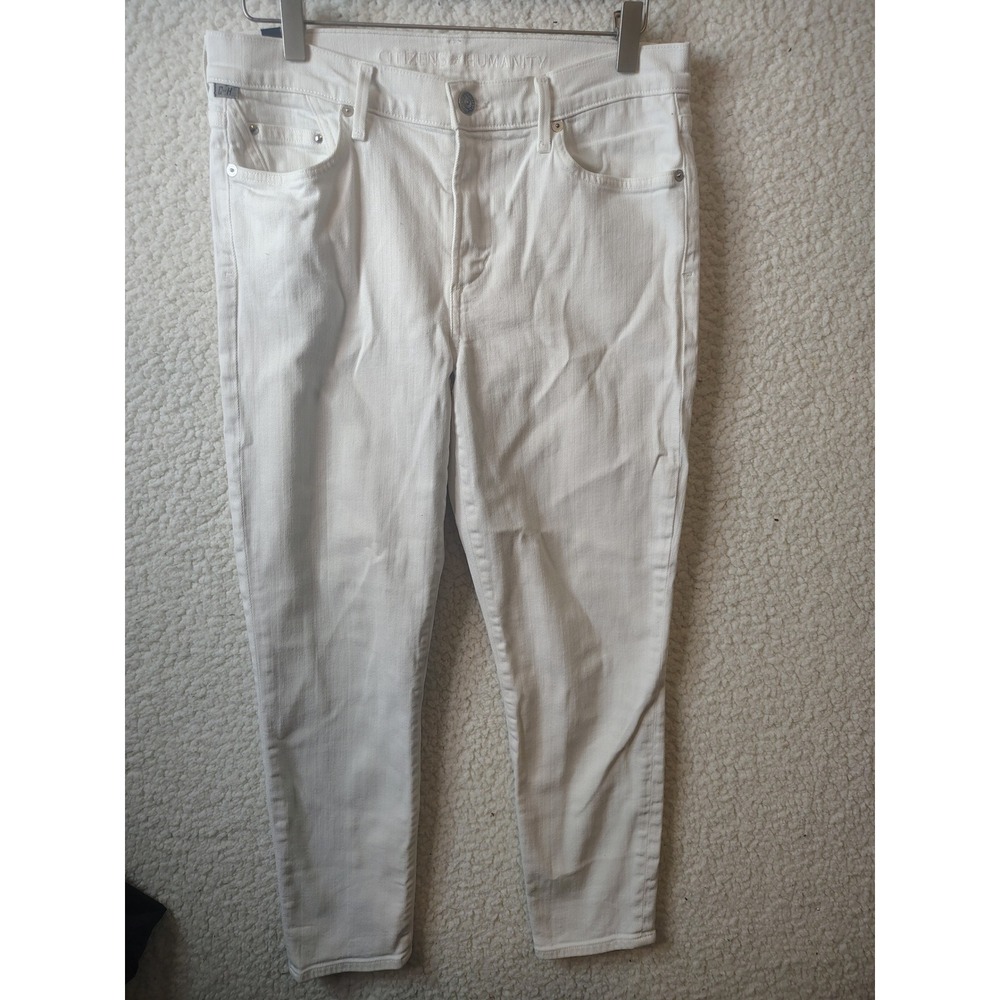 Citizens of Humanity White Slim Cropped Jeans Size 29 Denim Pants